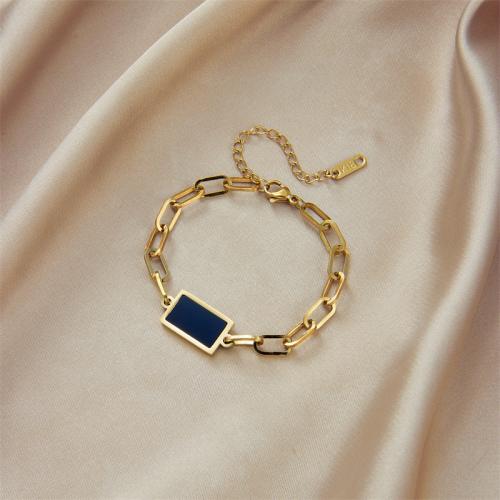 Edelstahl Armbänder, 304 Edelstahl, Modeschmuck & für Frau, goldfarben, Länge:ca. 19 cm, verkauft von PC