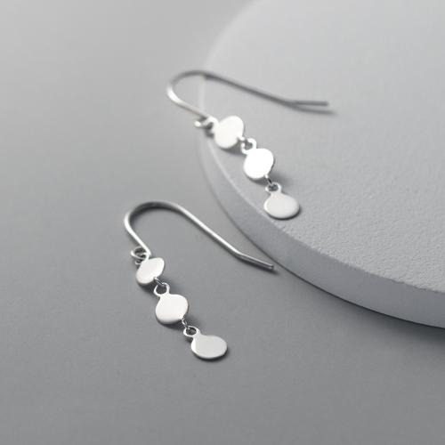 Sterling Silver Pearl Drop Earring, 925 Sterling Silver, plated, for woman, silver color, 30mm 