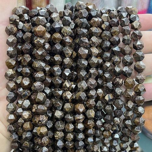 Perles Pierre bronzite, Pierre de Bronzite, DIY & facettes, couleurs mélangées, 8mm Environ 38 cm, Vendu par brin