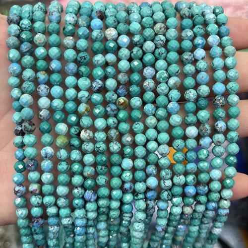 Perles en Turquoise naturelle, Rond, DIY & facettes, vert, 5mm Environ 38 cm, Vendu par brin