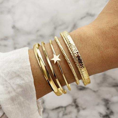 Fashion Zinc Alloy Bangle, plated, 6 pieces & for woman 