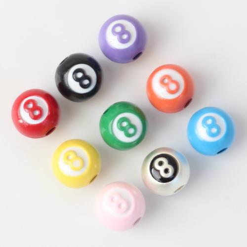 Enamel Zinc Alloy Beads, Bowling, painted, DIY 9mm [