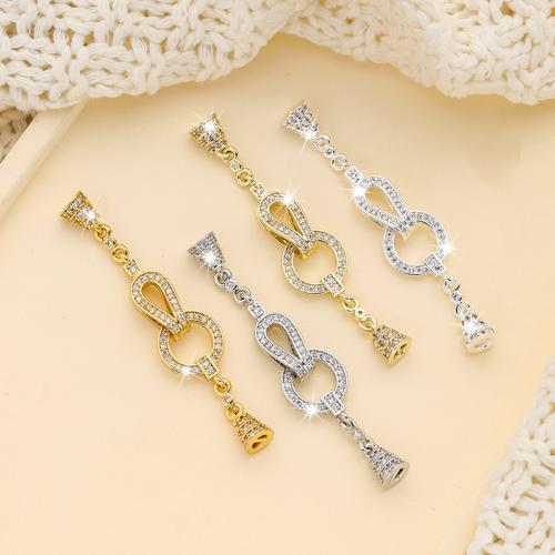 Brass Clasp Findings, DIY & micro pave cubic zirconia 