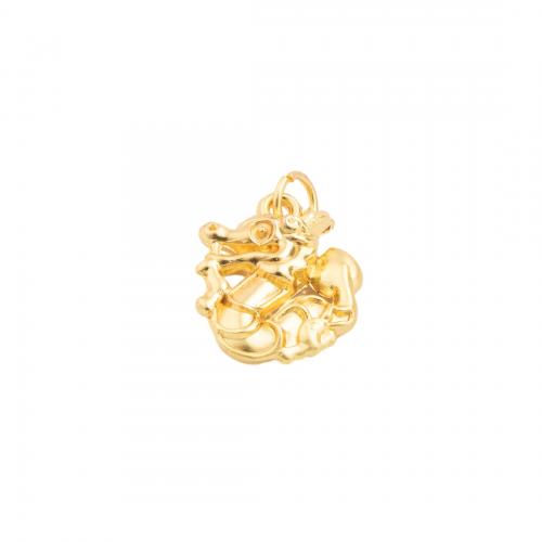 Animal Brass Beads, Dragon, 14K gold plated, DIY Approx 4mm [