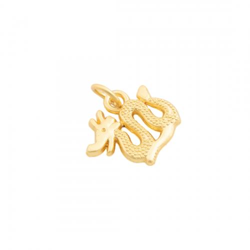 Animal Brass Beads, Dragon, high quality plated, DIY Approx 4mm [