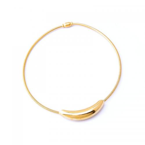 Ожерелье-воротник, титан, ювелирные изделия моды & Женский, Золотой, 55mm, длина:Приблизительно 40 см, продается PC