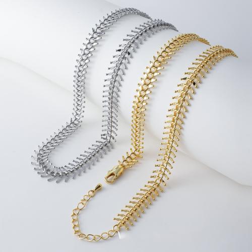 Messingkette Halskette, Messing, plattiert, Modeschmuck & verschiedene Stile für Wahl, keine, verkauft von PC