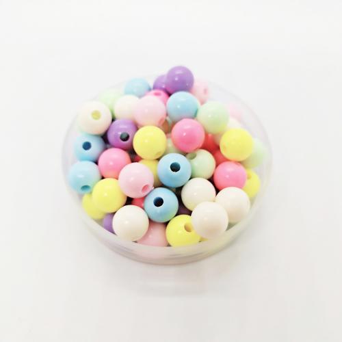 Solid Color Resin Beads, Round, DIY 6mm 