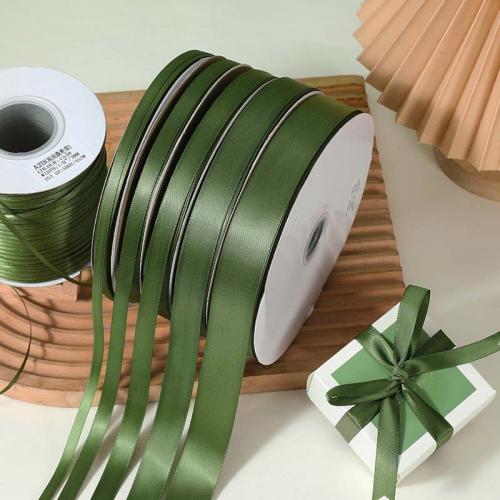 Ruban de térylène, Fibre de polyester, DIY & normes différentes pour le choix, vert, Environ Vendu par bobine