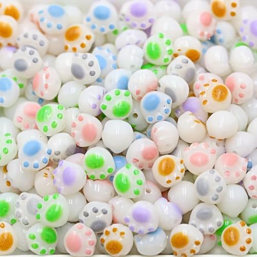Acryl Schmuck Perlen, Klaue, DIY, gemischte Farben, 12x11mm, ca. 100PCs/Tasche, verkauft von Tasche