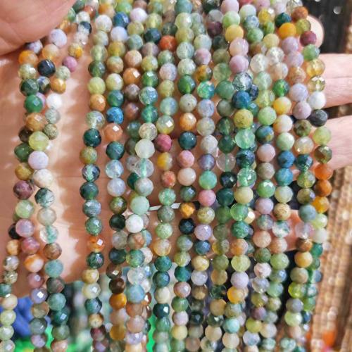 Natural Indian Agate Beads, Round, DIY mixed colors 