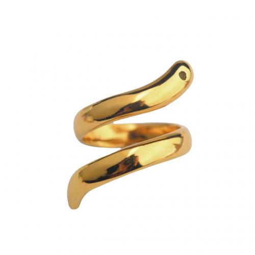 Edelstahl Fingerring, 304 Edelstahl, Schmetterling, plattiert, verschiedene Größen vorhanden & für Frau, goldfarben, verkauft von PC