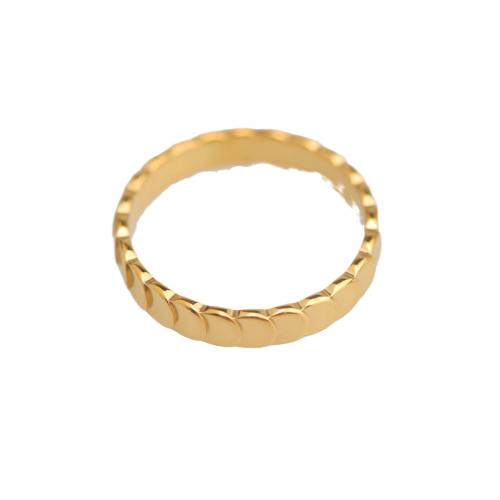 Stainless Steel Finger Ring, 304 Stainless Steel, plated & for woman, golden 