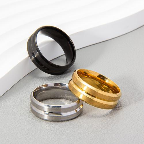 ステンレス指輪, 304ステンレススチール, ファッションジュエリー & ユニセックス & 異なるサイズの選択, 無色, Width 8mm,Thickness 2mm, 売り手 パソコン