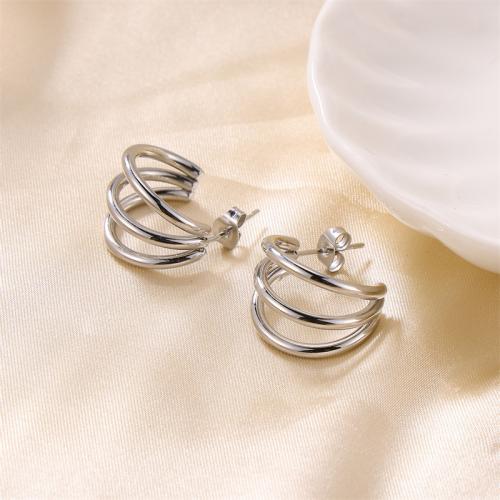 Stainless Steel Stud Earring, Titanium Steel, fashion jewelry & for woman 