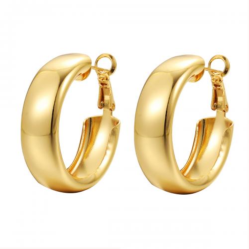 Zinc Alloy Leverback Earring, fashion jewelry & for man, golden, 35mm 