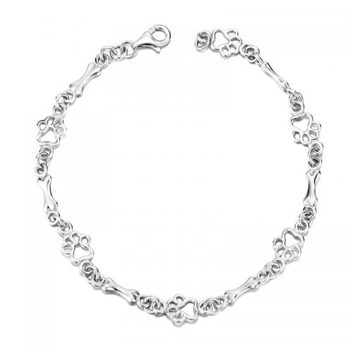 Sterling Silver Bracelets, 925 Sterling Silver, plated, for woman Approx 19 cm 
