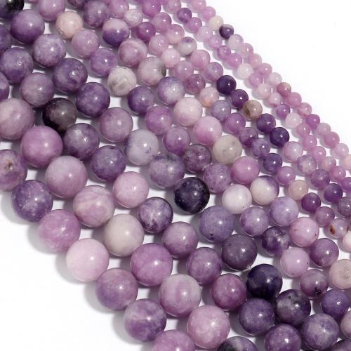 Lila Perlen, Flieder Perlen, rund, poliert, DIY & verschiedene Größen vorhanden, violett, Länge:ca. 38 cm, verkauft von Strang