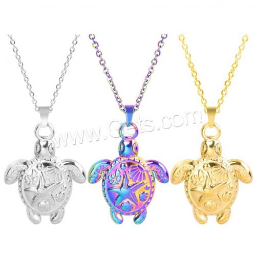 Gemstone Necklaces, 304 Stainless Steel, Turtle, Vacuum Ion Plating, fashion jewelry & for woman Approx 50 cm 