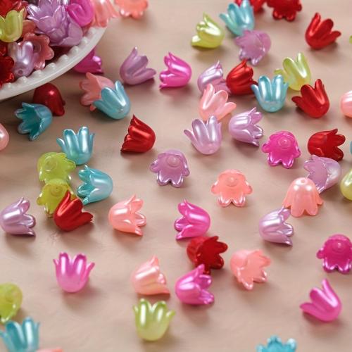 Coupelles en plastique, perle de plastique, fleur, vernis au four, DIY, plus de couleurs à choisir, 11mm, Environ Vendu par sac