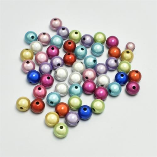 collier en perle acrylique , Rond, vernis au four, DIY & normes différentes pour le choix, plus de couleurs à choisir, Environ Vendu par sac