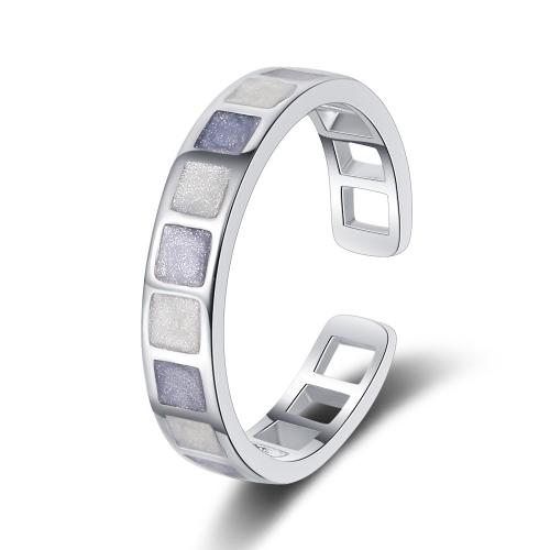 Messing Fingerring, mit Epoxy-Sticker, Modeschmuck & für Frau, Inner diameter:16mm,width:4mm., verkauft von PC