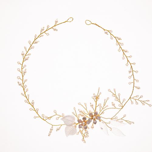 Diadema  de Bisuteria, alambre de latón, con Perlas plásticas, Joyería & para mujer, Vendido por UD