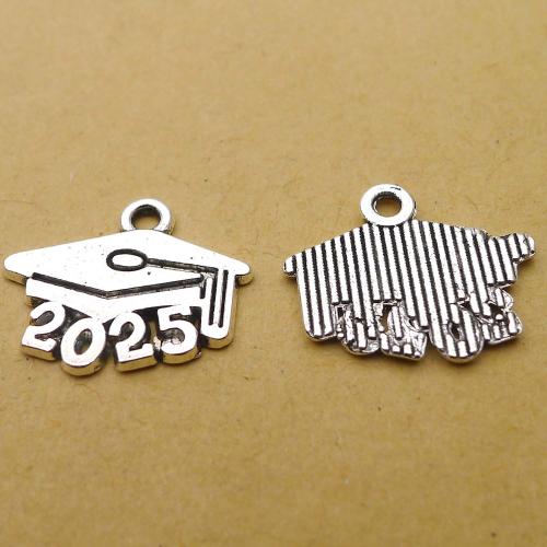 Zinc Alloy Hat Pendants, silver color plated, fashion jewelry & DIY Length about 18mm,Hight about 14-15mm, Approx 
