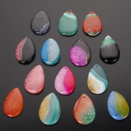 Natural Agate Pendentif Druzy, agate quartz de glace, larme, poli, bijoux de mode & DIY, plus de couleurs à choisir Vendu par PC