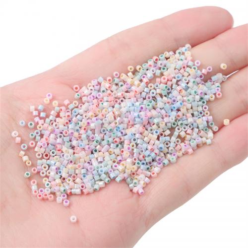 Opaque Glass Seed Beads, Column, DIY 2mm Approx 0.8mm, Approx 