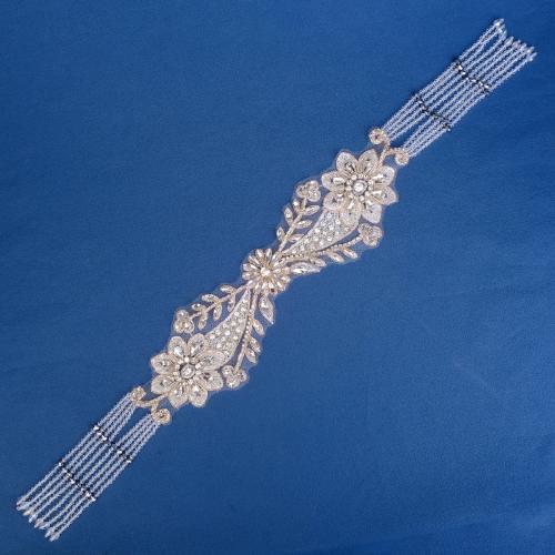 Headband, Zinc Alloy, silver color plated, for bridal & for woman & with rhinestone [