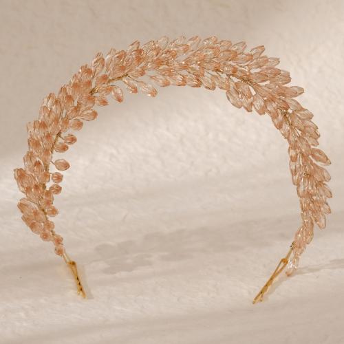 Headband, Zinc Alloy, with Acrylic, plated, for bridal & for woman 
