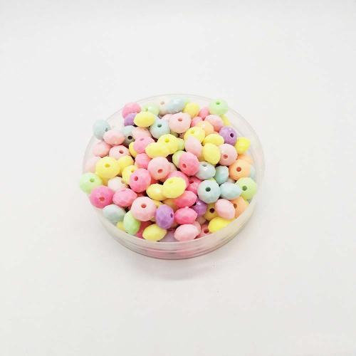 Volltonfarbe Harz Perlen, Abakus,Rechenbrett, Spritzgießen, DIY, gemischte Farben, 5x8mm, ca. 3100PCs/Tasche, verkauft von Tasche