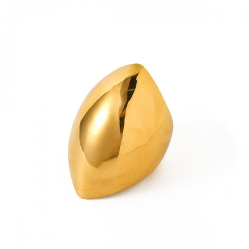ステンレス指輪, 304ステンレススチール, 18Kゴールドメッキ, ファッションジュエリー & 異なるサイズの選択 & 女性用, 金色, inner diameter 17.1mm, width 35.2mm, 売り手 パソコン