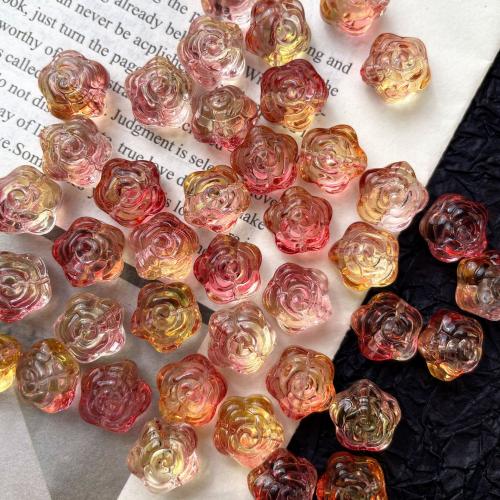 Flower Lampwork Beads, Rose, stoving varnish, DIY 12mm 