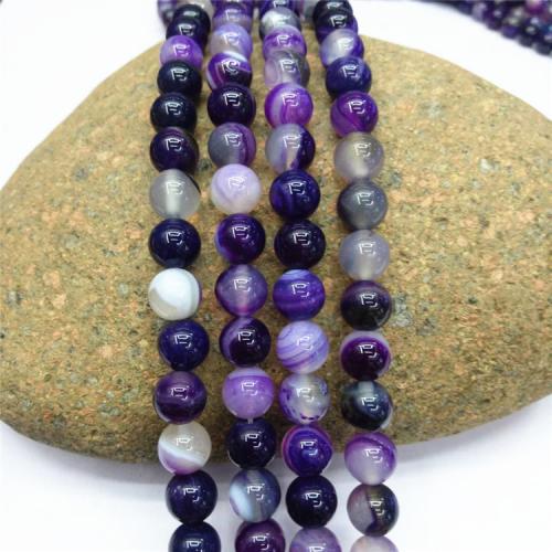 Natural Lace Agate Beads, Round, polished, DIY purple Approx 38 cm 