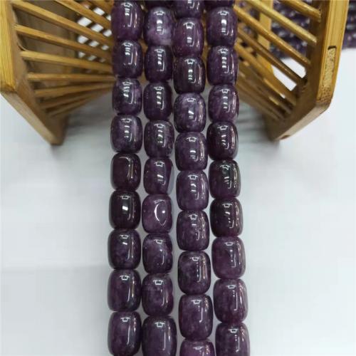 Natürliche Charoit Perlen, Eimer, poliert, DIY, violett, 9x11mm, ca. 35PCs/Strang, verkauft von Strang