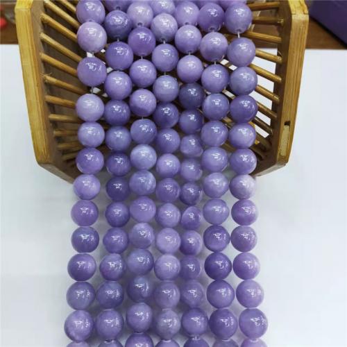 Single Gemstone Beads, Pale Brown Jade, Round, polished, DIY purple Approx 38 cm [