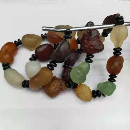 Agate Bracelets, irregular, fashion jewelry & Unisex, mixed colors Approx 19 cm 