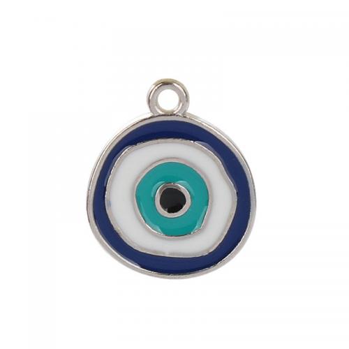 Zinc Alloy Evil Eye Pendant, plated, DIY & enamel Approx 