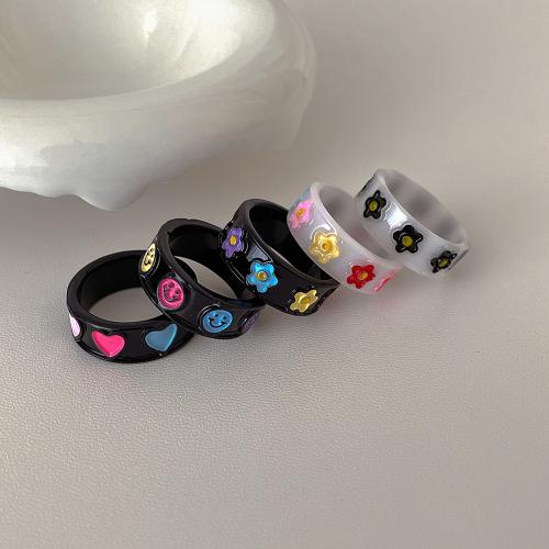 Смола палец кольцо, канифоль, ювелирные изделия моды & эмаль, Много цветов для выбора, Ring inner mm, продается PC