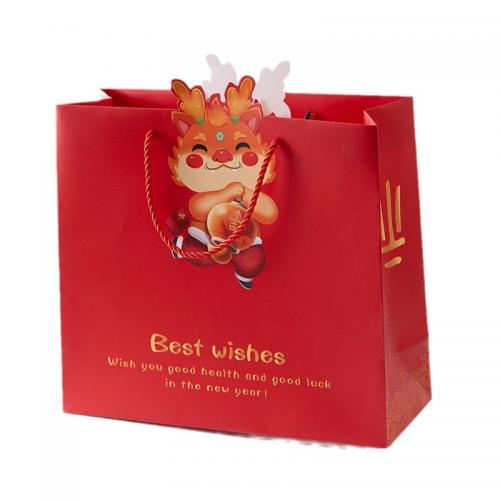 Gift Shopping Bag, Paper  red 
