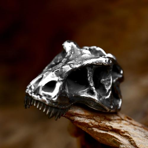 Stainless Steel Skull Pendant, 304 Stainless Steel, polished, vintage & DIY & blacken, original color 