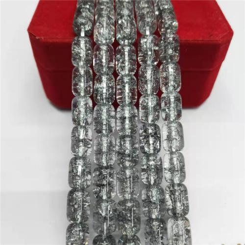 Perlas de cristal de moda, Cubo, pulido, Bricolaje, Sombra de Cristal Bronce, 8x12mm, aproximado 36PCs/Sarta, Vendido por Sarta