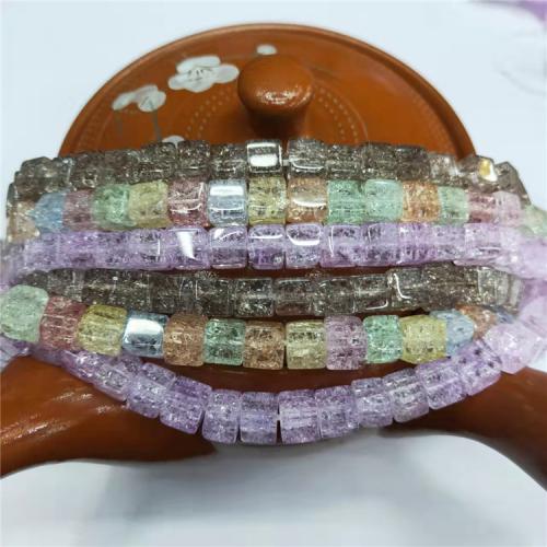 Cubic Crystal Beads, Square, polished, DIY & crackle Approx 