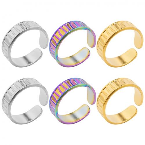 Stainless Steel Finger Ring, 304 Stainless Steel, Vacuum Ion Plating, fashion jewelry & Unisex 6mm, US Ring 