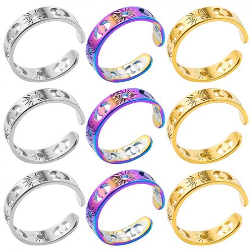 Stainless Steel Finger Ring, 304 Stainless Steel, Vacuum Ion Plating, fashion jewelry & Unisex & hollow 5mm, US Ring 