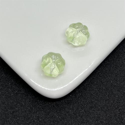 Flower Lampwork Beads, Four Leaf Clover, plated, DIY 12mm, Approx [