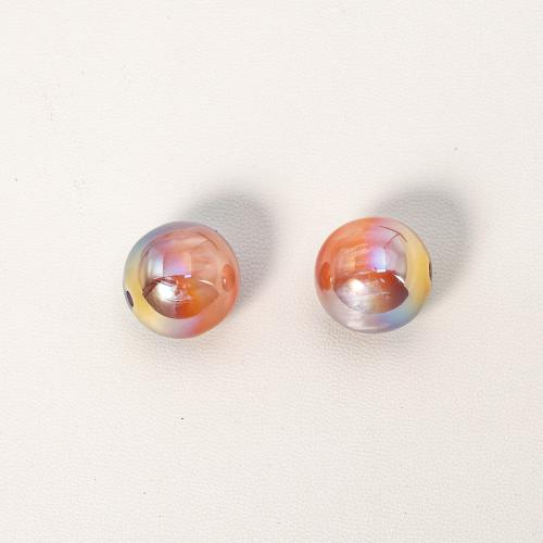 Perles en plastique ABS, Rond, Placage, DIY, plus de couleurs à choisir, 16mm, Environ Vendu par sac