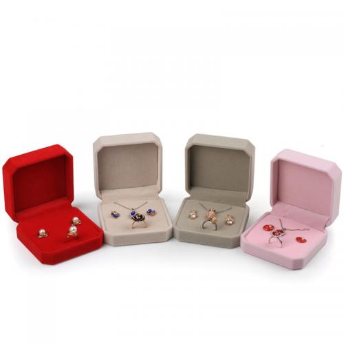 Multifunctional Jewelry Box, Velveteen, with Plastic, portable 